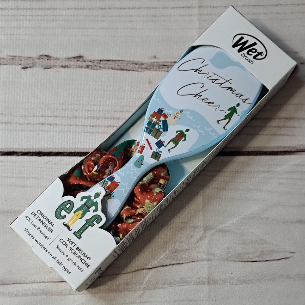 Wet Brush Elf Christmas Cheer Original Detangler Hairbrush And Scrunchie